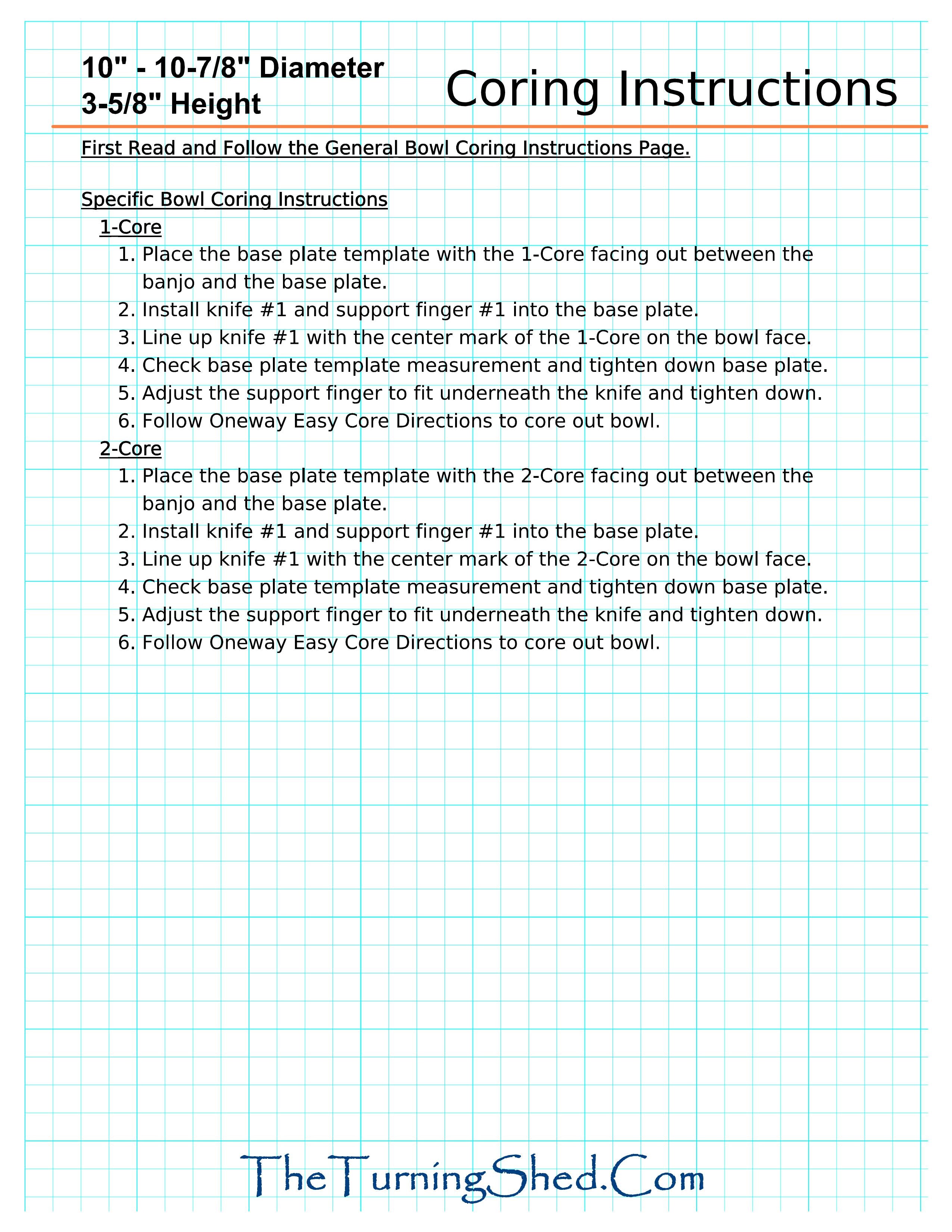FREE SAMPLE CORING GUIDE PDF TEMPLATE – theturningshed