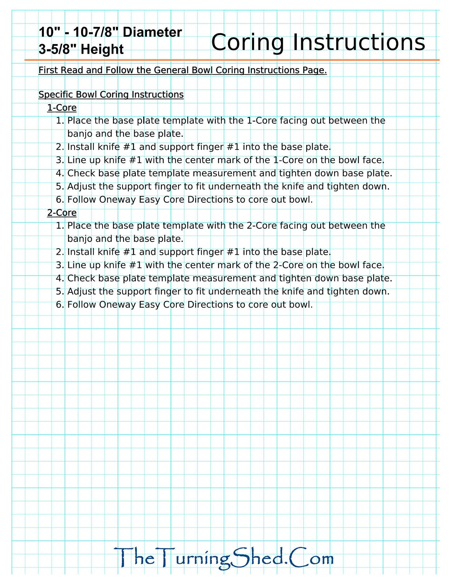 FREE SAMPLE CORING GUIDE PDF TEMPLATE